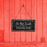 Do Not Touch Thank You 5x10 Hanging Plus Wall or Door Sign | Home & Office Decor