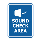 Signs ByLITA Portrait Round Sound Check Area Door or Wall Sign Easy Installation | Directing Artists & Co-Workers | Music | Concert | Festivals