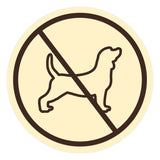Signs ByLITA Circle No Dogs Graphic Door or Wall Sign | Easy Installation | Durable Construction | Promote Health And Safety | Caution Warning Sign for Home, Business and Office Spaces