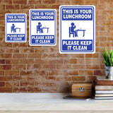 Portrait Round Plus This Is Your Lunchroom Please Keep It Clean Wall or Door Sign | Office Housekeeping Signage