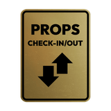 Signs ByLITA Portrait Round Props Check-In/Out Door or Wall Sign Easy Installation | Directing Artists & Co-Workers | Music | Concert | Festivals