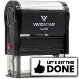 Vivid Stamp Let's Get This Done Self-Inking Rubber Stamps Teachers And Schools | Motivational Stamps For Children | Re-inkable Ink Pad