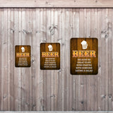 Portrait Round Plus Beer Because No Great Story Ever Started With Someone Eating A Salad Door or Wall Sign | Funny Home Decor