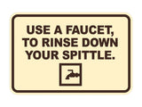 Signs ByLITA Classic Framed Use A Faucet, To Rinse Down Your Spittle Wall or Door Sign