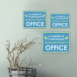Classic Framed Plus A Corner Of Compassion – Assistant Pastor’s Office Door or Wall Sign | Church and Place of Worship Signs