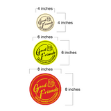 Signs ByLITA Circle Good Friends, Great Games, Cold Drinks ABS Plastic | Laser Engraved | Easy Installation | Elegant Design Wall or Door Sign
