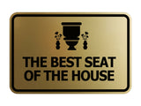 Signs ByLITA Classic Framed The Best Seat Of The House Wall or Door Sign