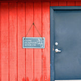 Close Dumpster After Use 5x10 Hanging Plus Wall or Door Sign | Rustic Twine | Workplace Safety Signage