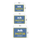 Classic Framed Plus Pastor Study Door or Wall Sign | Church and Place of Worship Signs