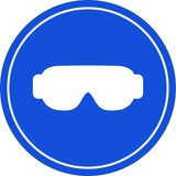 Circle Plus Safety Glasses Wall or Door Sign | Easy Installation | Health & Safety Signage