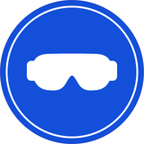 Circle Plus Safety Glasses Wall or Door Sign | Easy Installation | Health & Safety Signage