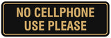 Signs ByLITA Standard No Cellphone Use Please Sign - Easy Installation | Durable Wall or Door