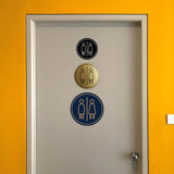 Signs ByLITA Circle Restroom Graphic Door or Wall Sign | Easy Installation | Durable Construction | Promote Health And Safety | Caution Warning Sign for Home, Business and Office Spaces