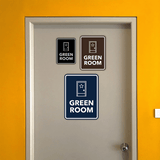 Signs ByLITA Portrait Round Green Room Door or Wall Sign Easy Installation | Directing Artists & Co-Workers | Music | Concert | Festivals