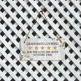 5 Stars Grandma's Cooking: 5 Stars For The Love She Adds To Every Dish 5x10 Hanging Plus Wall or Door Sign | Grandma's Home Décor