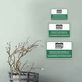 Classic Framed Plus Production Schedule Wall or Door Sign | Bilingual Spanish and English Workplace Safety Signage
