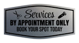 Signs ByLITA Fancy Services by Appointment Only. Book Your Spot Today Easy Installation | Durable Construction | Barbers | Grooming and Styling | Hair Wall or Door Sign