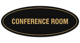 Signs ByLITA Oval Conference Room Sign - Laser-Engraved Lettering | Durable ABS Plastic | Vibrant Colors | Powerful Foam Tape