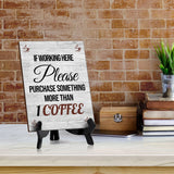 No Remote Working Signs|Café or Restaurant Etiquette Decor Table Sign with Acrylic Stand (6x8“)