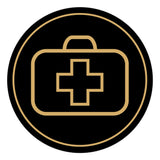 Signs ByLITA Circle First Aid Graphic Door or Wall Sign | Easy Installation | Durable Construction | Promote Health And Safety | Caution Warning Sign for Home, Business and Office Spaces