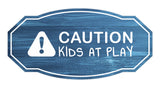 Victorian Plus Caution: Kids at Play Wall or Door Sign | Neutral