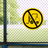 Circle Plus No Forklifts Allowed Wall or Door Sign | Easy Installation | Health & Safety Signage