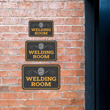 Classic Framed Plus Welding Room Wall or Door Sign | Home & Office Signage