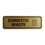 Signs ByLITA Standard Domestic Waste Door or Wall Sign Durable ABS Plastic | Laser Engraved | Easy Installation | Elegant Design