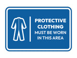 Signs ByLITA Classic Framed Protective Clothing Must Be Worn In This Area Door or Wall Sign Easy Installation | Health And Safety | Building And Hospitality Signs