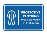 Signs ByLITA Classic Framed Protective Clothing Must Be Worn In This Area Door or Wall Sign Easy Installation | Health And Safety | Building And Hospitality Signs