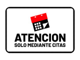 Classic Framed Plus Atencion Solo mediante citas Door or Wall Sign | Spanish | Home Office Business Front Door