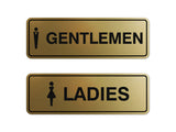 Signs ByLITA Standard Gentlemen and Ladies Figurine Signs - Easy Installation | Durable Wall or Door (2 Pack) Sign