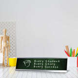 Every Student, Every Story, Every Success Silver Frame Desk Sign (2x8") | Classroom Special Needs Support
