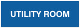 Signs ByLITA Basic Utility Room Sign - Laser-Engraved Lettering | Durable ABS Plastic | Vibrant Colors | Powerful Foam Tape