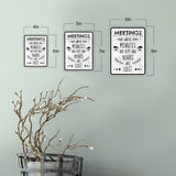 Portrait Round Plus Meetings Where Minutes Are Kept And Hours Are Lost Wall or Door Sign | Funny Workspace Office Decor