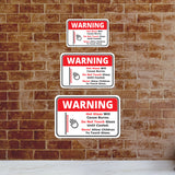 Classic Framed Plus Warning Hot Glass Will Cause Burns. Do Not Touch Glass Until Cooled. Never Allow Children To Touch Glass. Door or Wall Sign