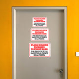 Classic Framed Plus Please Deliver Packages To Front Door/ Por favor deje los paquetes al frente de la puerta Door or Wall Sign | Business & Warehouse Signage