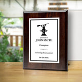 Canoeing Customizable Wooden Award Plaque | Easel Mount Option | Achievement and Recognition Personalizable Plaques | Sports Award