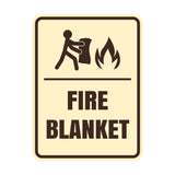Signs ByLITA Portrait Round Fire Blanket Door or Wall Sign Easy Installation | Health And Safety | Building And Danger Signs
