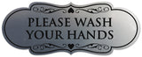 Signs ByLITA Designer Please Wash Your Hands Sign - Easy Installation | Durable Wall or Door Sign