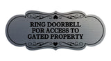 Signs ByLITA Designer Ring Doorbell for Access to Gated Property Wall or Door Sign