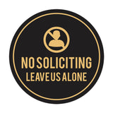 Circle No Soliciting Leave Us Alone Wall or Door Sign