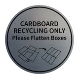 Signs ByLITA Circle Cardboard Recycling Only Please Flatten Boxes Wall or Door Sign