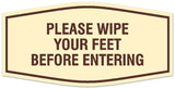 Signs ByLITA Fancy Please wipe your feet before entering Sign - Laser-Engraved Lettering | Durable ABS Plastic | Vibrant Colors | Powerful Foam Tape Wall or Door Sign