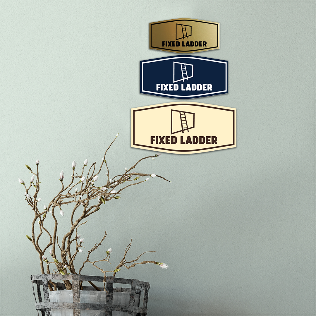 Fancy Fixed Ladder Wall or Door Sign