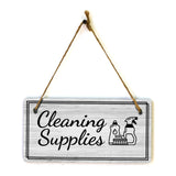 Cleaning Supplies 5x10 Hanging Plus Wall or Door Sign | Home & Office Décor