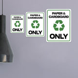 Portrait Round Plus Paper & Cardboard Only Wall or Door Sign | Office Eco-Friendly Signage