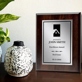 Real Estate Theme Customizable Award Plaque | Recognition of Achievement and Service Personalizable Plaques