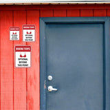 Portrait Round Plus Bikini Tops Optional Beyond This Point Wall or Door Sign | Funny Naughty Decor