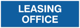 Signs ByLITA Basic Leasing Office Sign - Laser-Engraved Lettering | Durable ABS Plastic | Vibrant Colors | Powerful Foam Tape